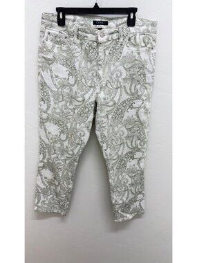 Lauren Ralph Lauren Paisley Print Stretch Jeans – Cotton Poly Elastane Size: 14